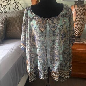 Paisley Print Women's  Scarf Blouse